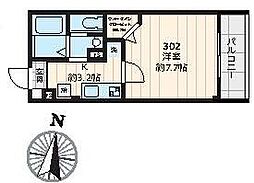 プリモアプリーレ羽田 1Kの間取図画像
