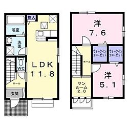 ローズガーデンB 2階