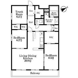 名古屋市千種区千種2丁目マンション 3LDKの間取図画像