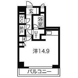 アーデン春岡 ワンルームの間取図画像