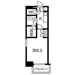 シテイライフ今池 1Kの間取図画像