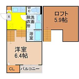 ハーモニーテラスLoft15野並 1SKの間取図画像