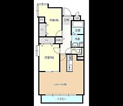 メゾン島田 2LDKの間取図画像