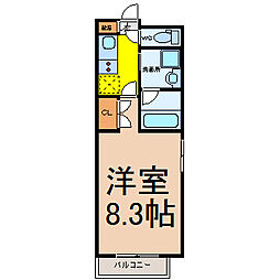シテイライフ今池 1Kの間取図画像
