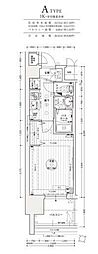 エステムコート名古屋鶴舞シエル 1Kの間取図画像