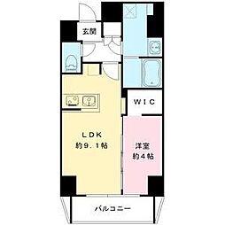グランパークコート 1LDKの間取図画像