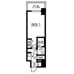 ファステート葵桜通リブレ 1Kの間取図画像