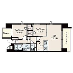 S-RESIDENCE茶屋ヶ坂EAST 2LDKの間取図画像