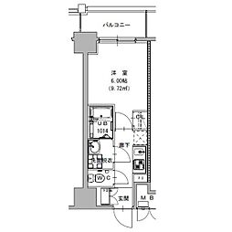 S-RESIDENCE植田asolea(アソレア) 1Kの間取図画像