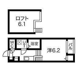 グランデ吹上 1SKの間取図画像