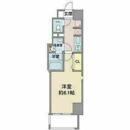 スリーアイランドタワー千種 1Kの間取図画像