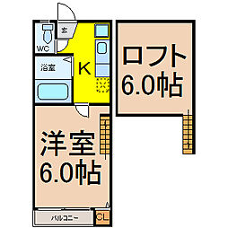 ドゥマンベル2 1SKの間取図画像