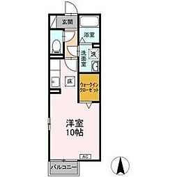 ウィルステージ陶生 ワンルームの間取図画像