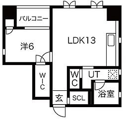 RINASCERE 1LDKの間取図画像