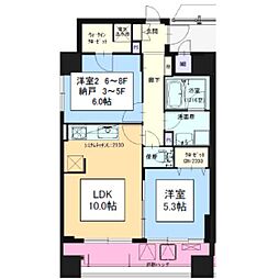 レジェンドK 2LDKの間取図画像