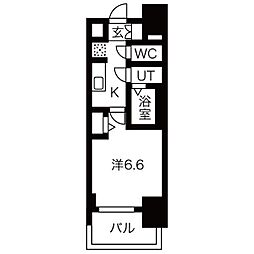 ファステートNAGOYA今池バレンシア 1Kの間取図画像