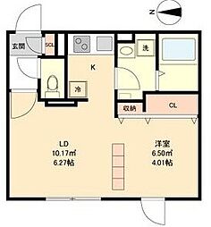 Branche覚王山2 ワンルームの間取図画像