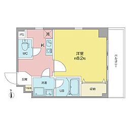 カーサ千種A 1Kの間取図画像