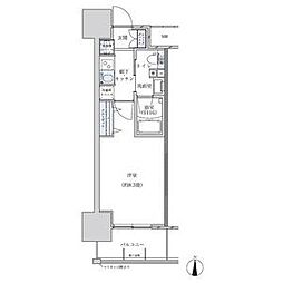 パークアクシス名古屋山王 1Kの間取図画像