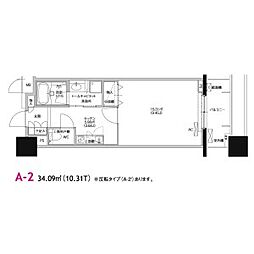 グラン・アベニュー白川公園 1Kの間取図画像