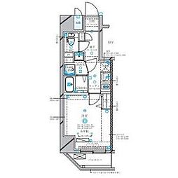 ディアレイシャス東別院3 1Kの間取図画像