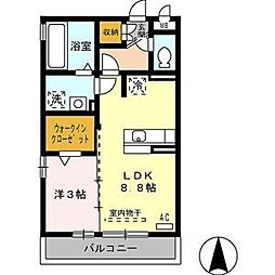 エクセレントアイランド 1LDKの間取図画像