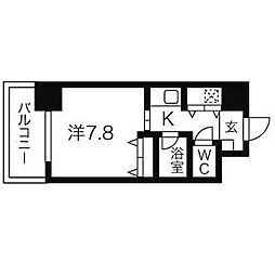 AXIS桜通内山 1Kの間取図画像