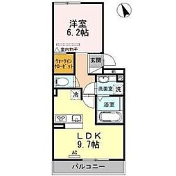 プレジオ 1LDKの間取図画像