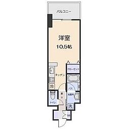 AMBERHOUSEHorita ワンルームの間取図画像