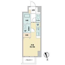 La Douceur今池 2階ワンルームの間取り