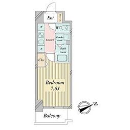 名古屋市営名城線 砂田橋駅 徒歩4分の賃貸マンション 10階1Kの間取り