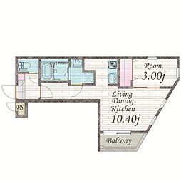Cherim Luce 新瑞 1階1LDKの間取り