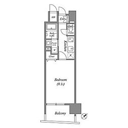名古屋市営鶴舞線 鶴舞駅 徒歩9分の賃貸マンション 5階1Kの間取り