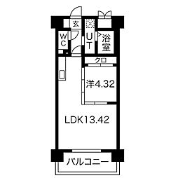 Primal千種luno 14階1LDKの間取り