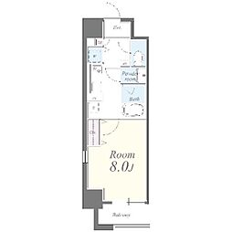 ルペルティア 7階1Kの間取り