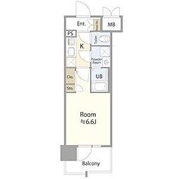 エスリード葵 広小路通 3階1Kの間取り