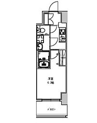 S-RESIDENCE野並駅前broad 2階1Kの間取り