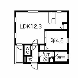 la・grege大曽根 2階1LDKの間取り