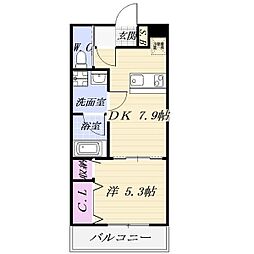FAMILY STAGE 志賀本通 1階1DKの間取り