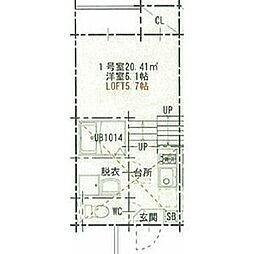 Y’s stage 吹上 2階1SKの間取り