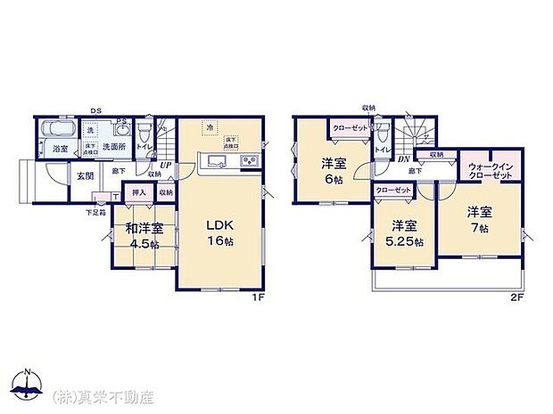 ◆全居室南向き ◆WIC付主寝室 ◆1階・2階ホール収納