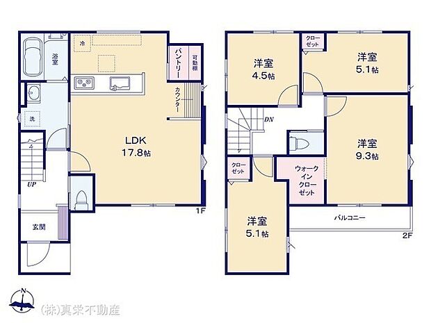 ◆ゆったりLDK17.8帖 ◆キッチンまわりの整理に役立つパントリー