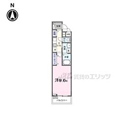 アルバーダ 1階1Kの間取り