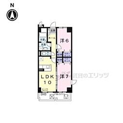 フェリス 2階2LDKの間取り