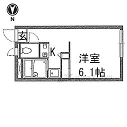 レオパレス奈良東 1Kの間取図画像
