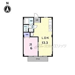 エスポアールT・H 1LDKの間取図画像
