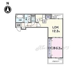 ラヴィエールII 1LDKの間取図画像