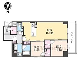 Laviena Nara 2LDKの間取図画像