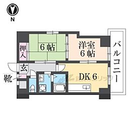 ウェルフェア奈良 2DKの間取図画像
