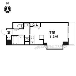 フレアコート奈良 ワンルームの間取図画像